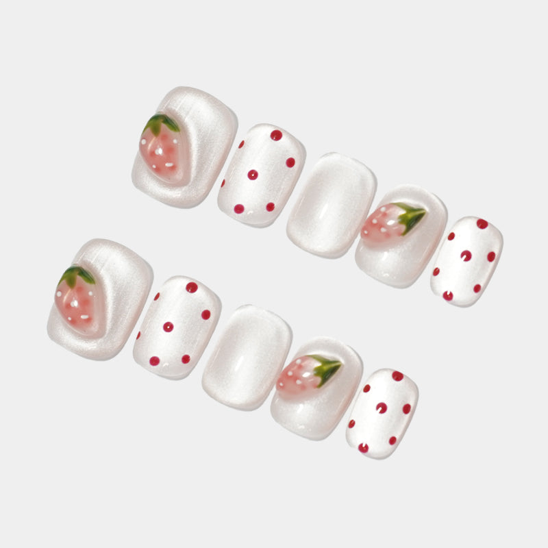 Strawberry Polka Dots