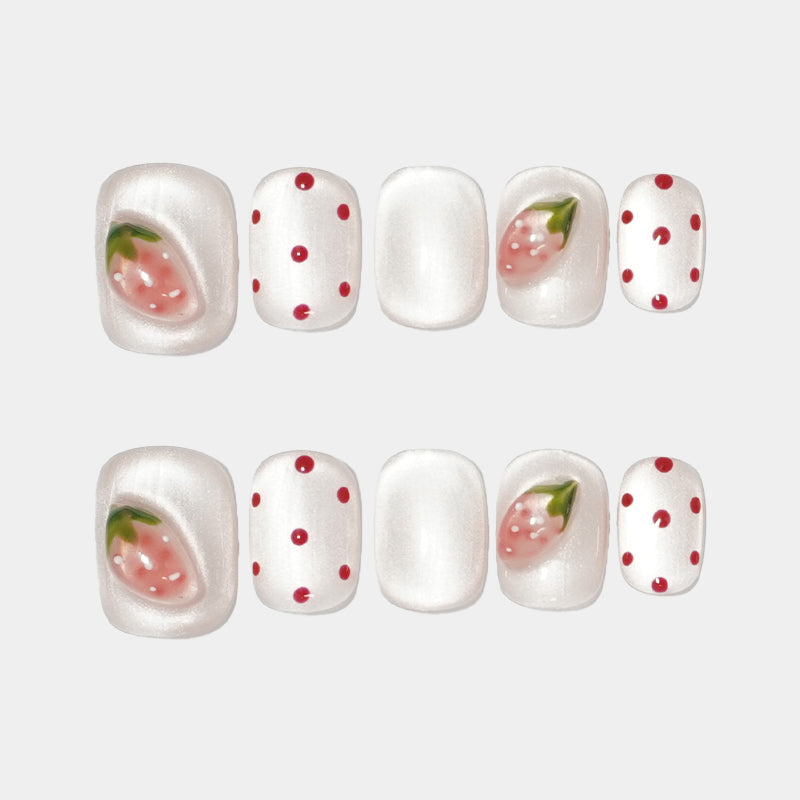Strawberry Polka Dots