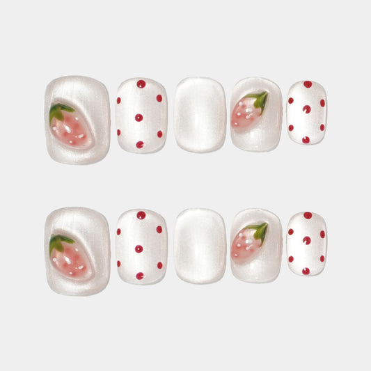 Strawberry Polka Dots
